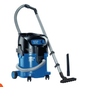 مكنسة شفط مياه وأتربة صناعية 1 موتور 1500 وات سعة 30 لتر إيطالي ماركة NILFISK موديل ALTO ATTIX 30